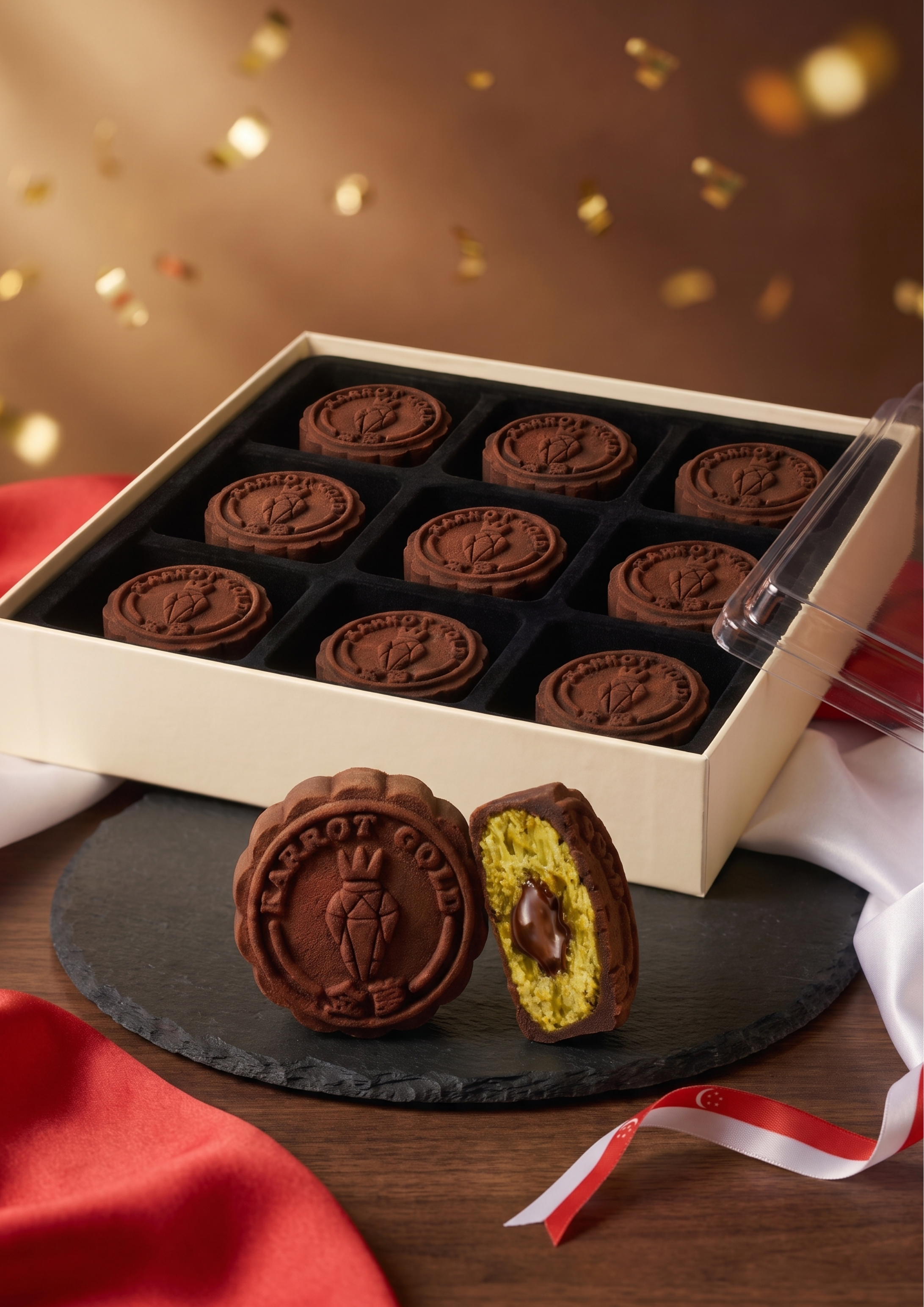 Dubai Chocolate Snow Skin Mooncake